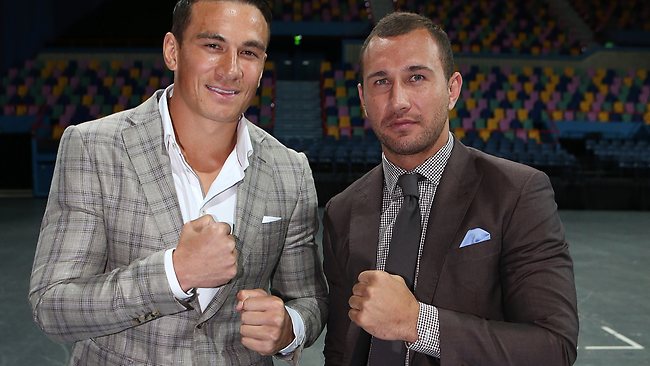 Sonny Bill Williams and Quade Cooper, Rugby players and well known members of Team Mundine.