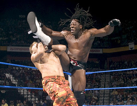 Booker T "Scissorkicks" a competitor in the ring