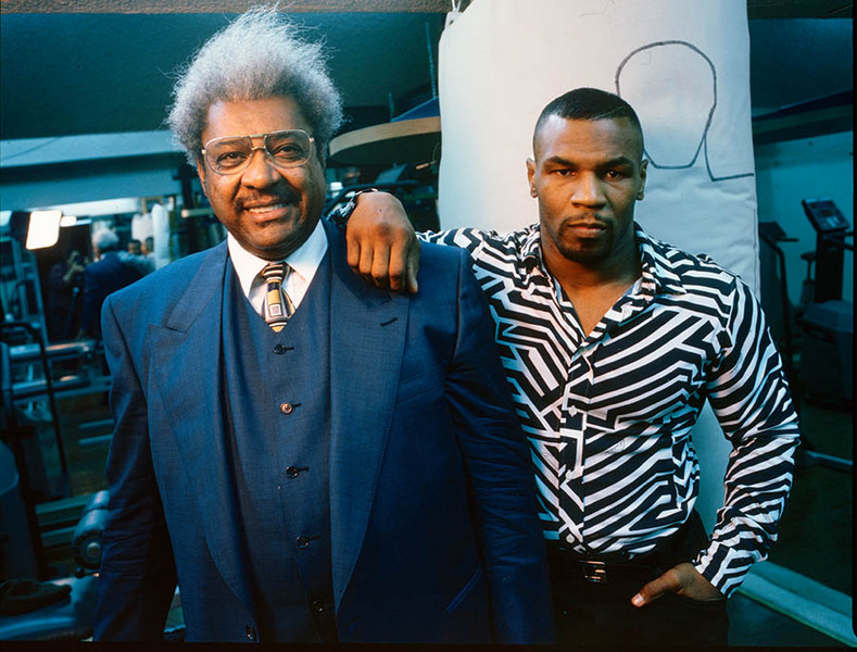 Don King, posing her with a young Mike Tyson, says he would be honoured to retire after the Mayweather Pacman fight