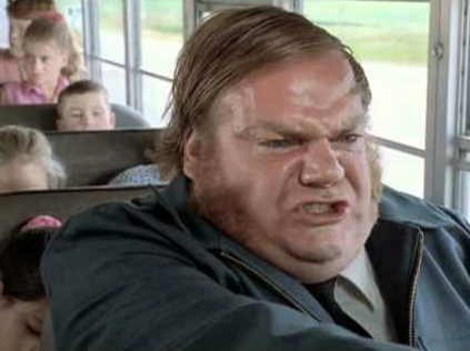 In 1997, actor Chris Farley died of "speedballing" on cocaine and heroin. His last words were to a prostitute, asking her not to leave him.  PHOTO: Colombia Tri-Star