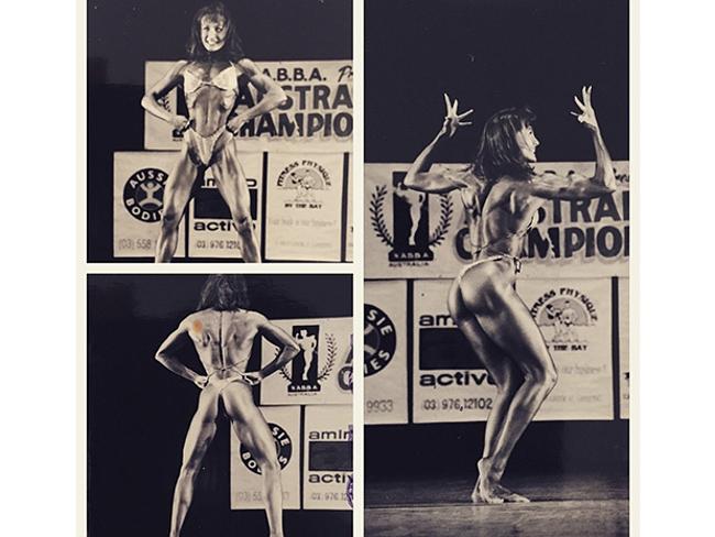 Michelle Bridges, back in the day as a female bodybuilder.