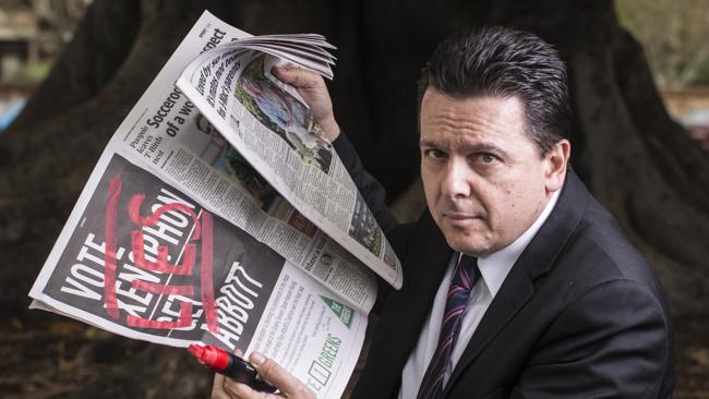 Vocal campaigner against "fun" - Senator Nick Xenophon has condemned the illegal fight club in Betoota