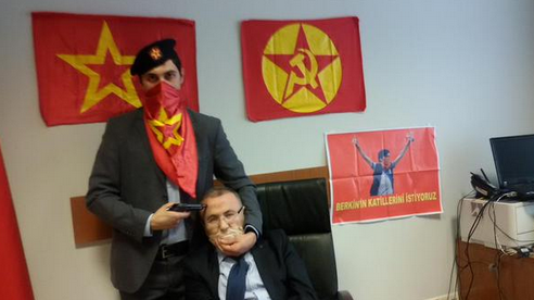 Gunmen claiming to be affiliated with the Revolutionary People's Liberation Party-Front (DHKP/C), which is regarded as a terrorist group by the US, Europe and Turkey, released images on social media purporting to show the prosecutor in charge of the Berkin Elvin case with a gun held to his head, along with a list of demands.