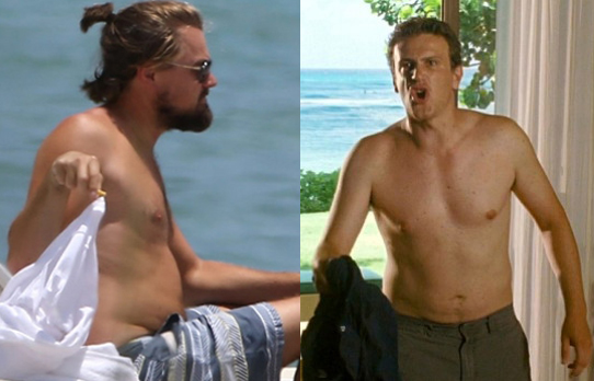 The faces of unkept masculinity. Leonarda Dicaprio and Jason Segel.