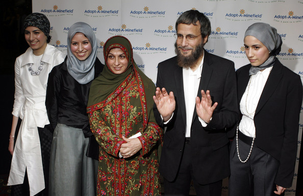 British rock icon, Yusuf Islam, with his family at the Rock N Roll Hall of Fame.