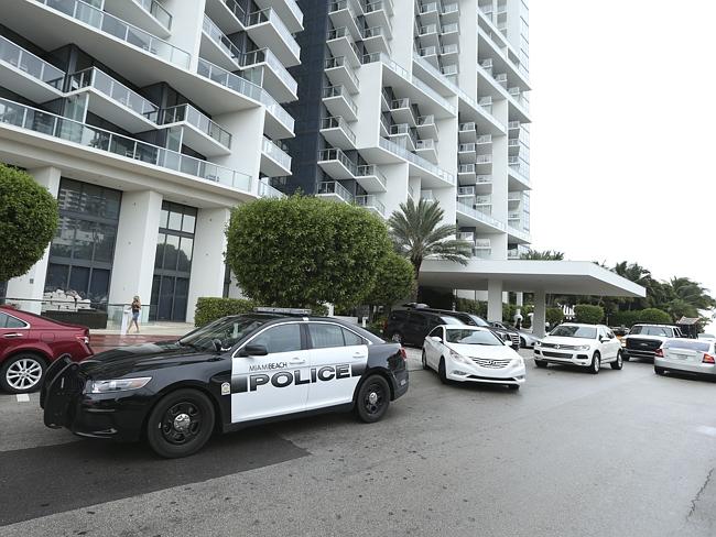 Police park outside Tomic's hotel last friday