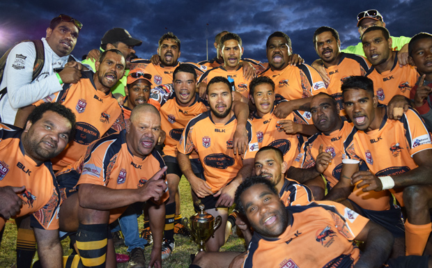 The Cherbourg Hornets, celebrate a euphoric 2014 of the South Burnett Presidents Cup