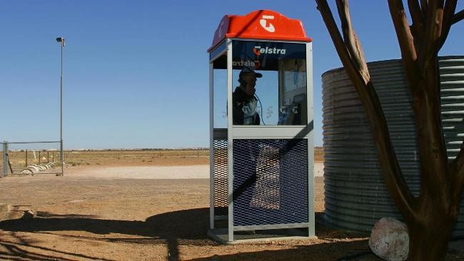 The Noccundra payphone calls the most porn hotlines per capita in Australia. PHOTO: Imran Gashkori 